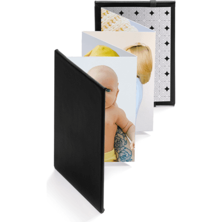 3.5 x 5" - 8 Photos, Black Leather