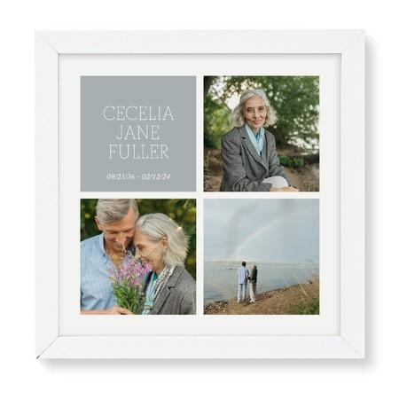 10 x 10" - 3 Photos, White Wood