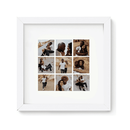 10x10" - 9 Photos, Wood Frame